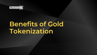 benefits of gold tokenization