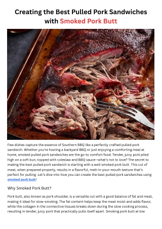 creating the best pulled pork sandwiches with