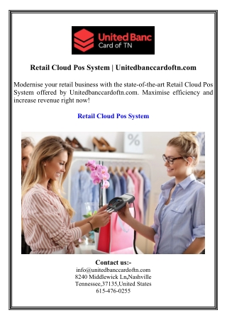 Retail Cloud Pos System  Unitedbanccardoftn.com