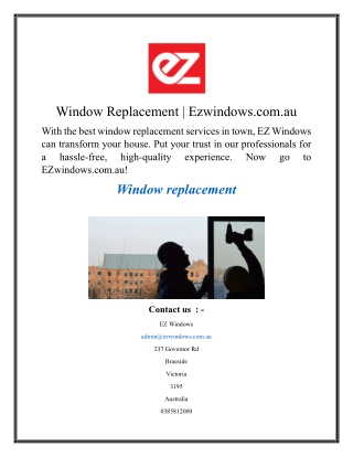 Window Replacement  Ezwindows.com