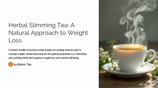 Herbal Tea for Weight Loss: A Natural Wellness Solution