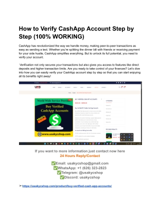 how to verify cashapp account step by step