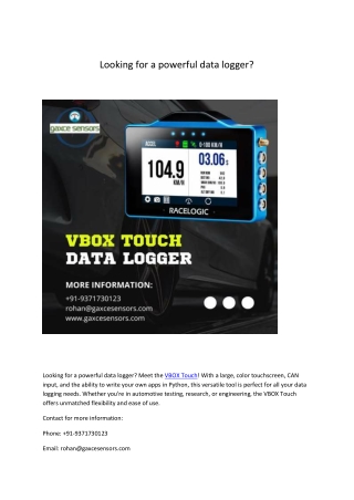 looking for a powerful data logger