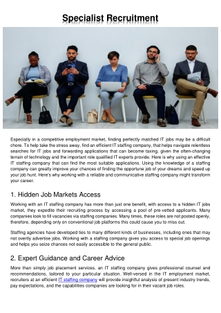 specialist recruitment