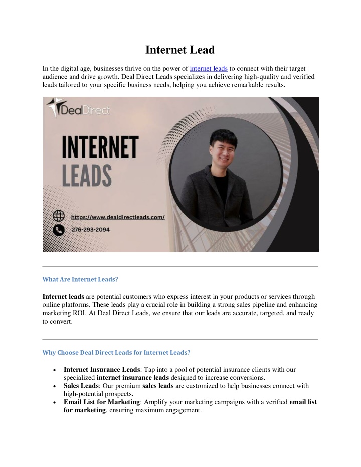 internet lead