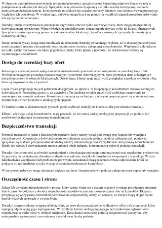 w obecnym skomplikowanym wiecie rynku nieruchomo