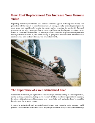 how roof replacement can increase your home