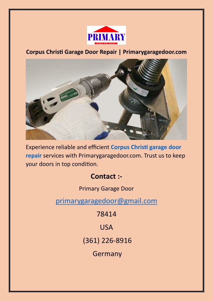 corpus christi garage door repair