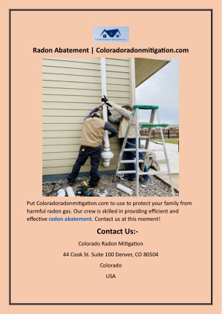 Radon Abatement Coloradoradonmitigation.com