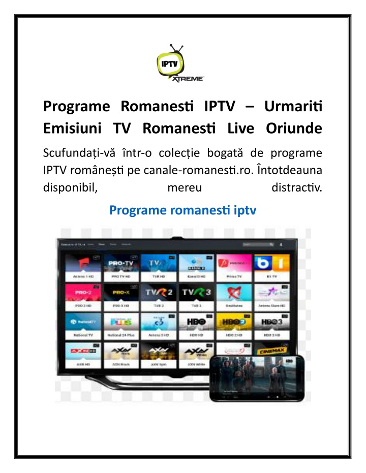 programe romanesti iptv urmariti emisiuni