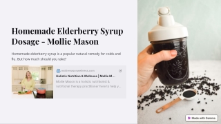 Homemade Elderberry Syrup Dosage - Mollie Mason