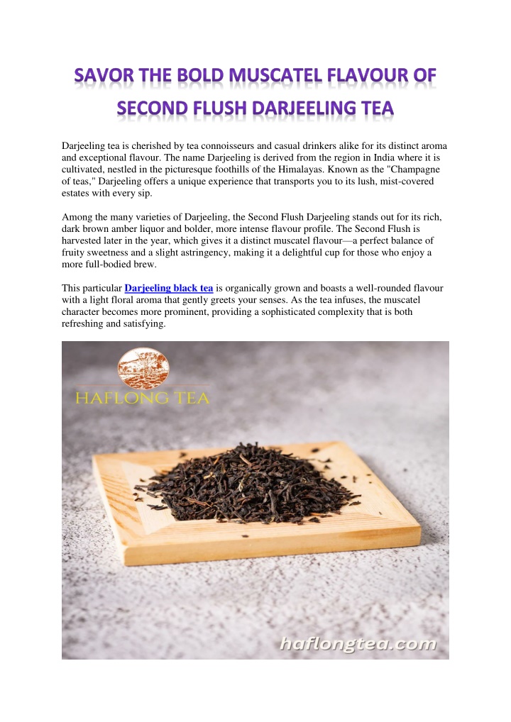 darjeeling tea is cherished by tea connoisseurs