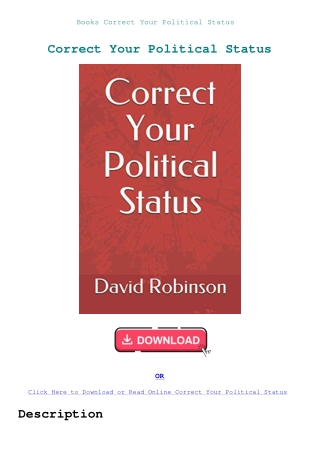Books Correct Your Political Status