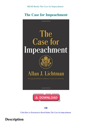 READ Books The Case for Impeachment