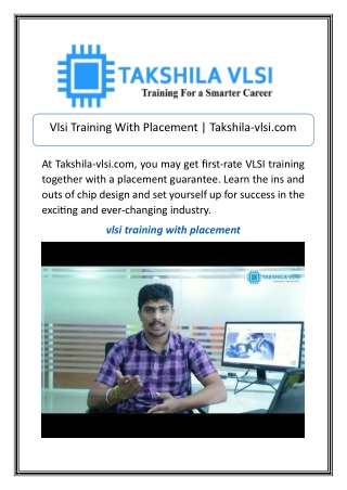 vlsi training with placement takshila vlsi com