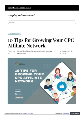 10 Tips for Growing Your CPC Affiliate Network