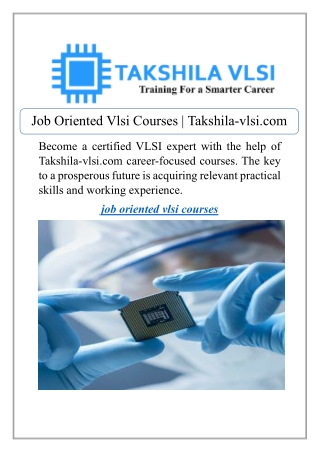 job oriented vlsi courses takshila vlsi com