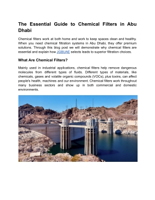 Chemical Filters in Abu Dhabi