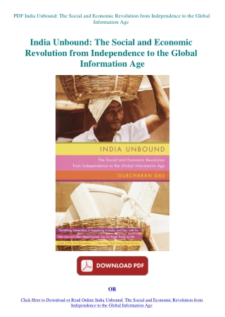 PDF India Unbound The Social and Economic Revolution from Independence to the Global Information Age