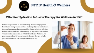 IV Hydration Infusion Therapy for Health and Wellness New York