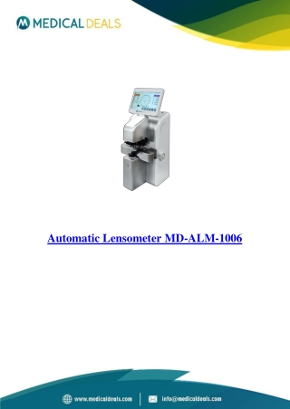 automatic lensometer md alm 1006