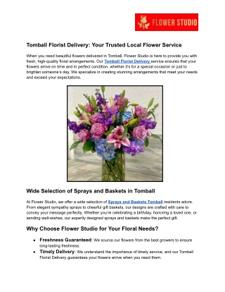 tomball florist delivery your trusted local