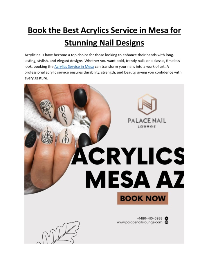 book the best acrylics service in mesa