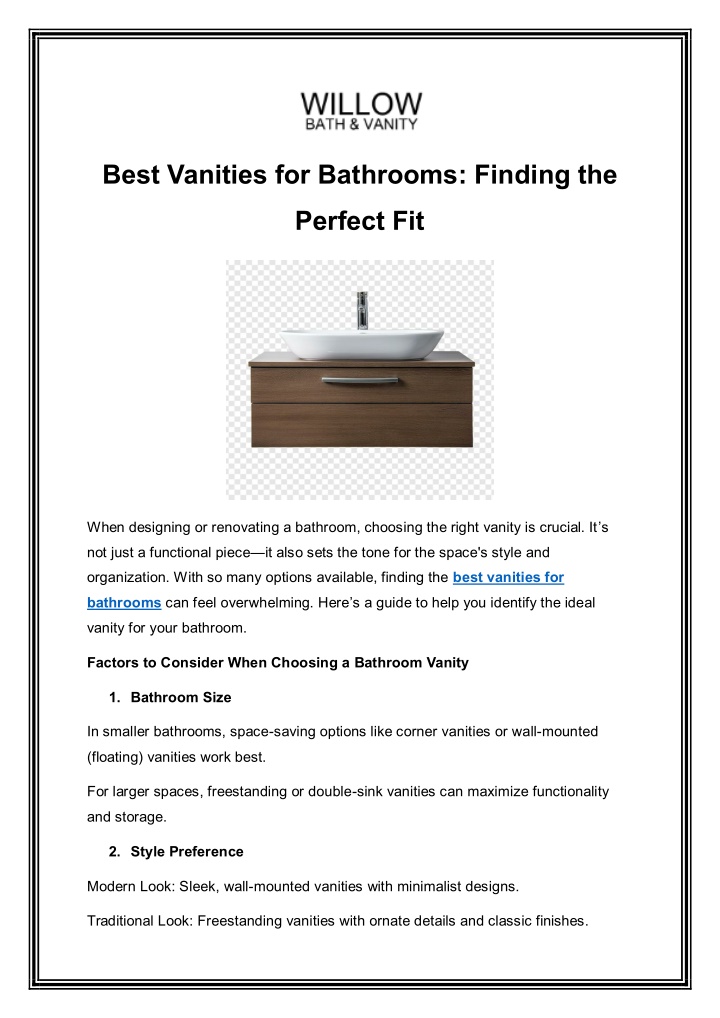 best vanities for bathrooms finding the