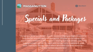 Mass Resort Specials and Packages