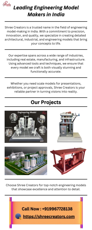 Shree Creators - Leading Engineering Model Makers in India