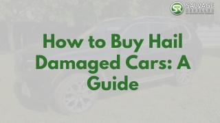 Buy Hail Damaged Cars