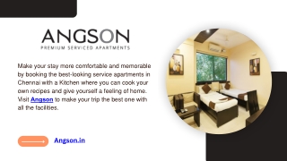 Service Apartments in Chennai  Angson PPT