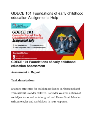 gdece 101 foundations of early childhood