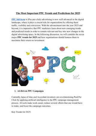The Most Important PPC Trends and Predictions for 2025