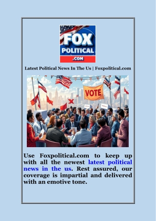 Latest Political News In The Us  Foxpolitical com
