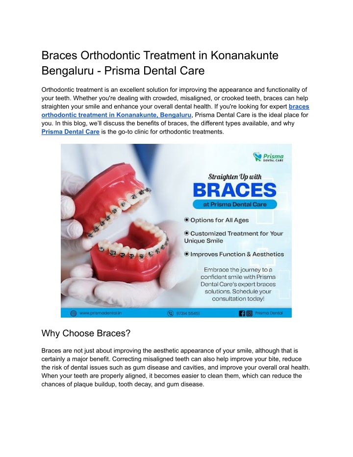 braces orthodontic treatment in konanakunte