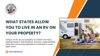 What States Allow You to Live in an RV on Your Property