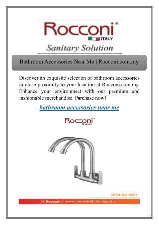 Bathroom Accessories Near Me | Rocconi.com.my