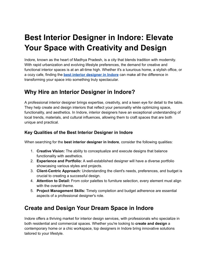 best interior designer in indore elevate your