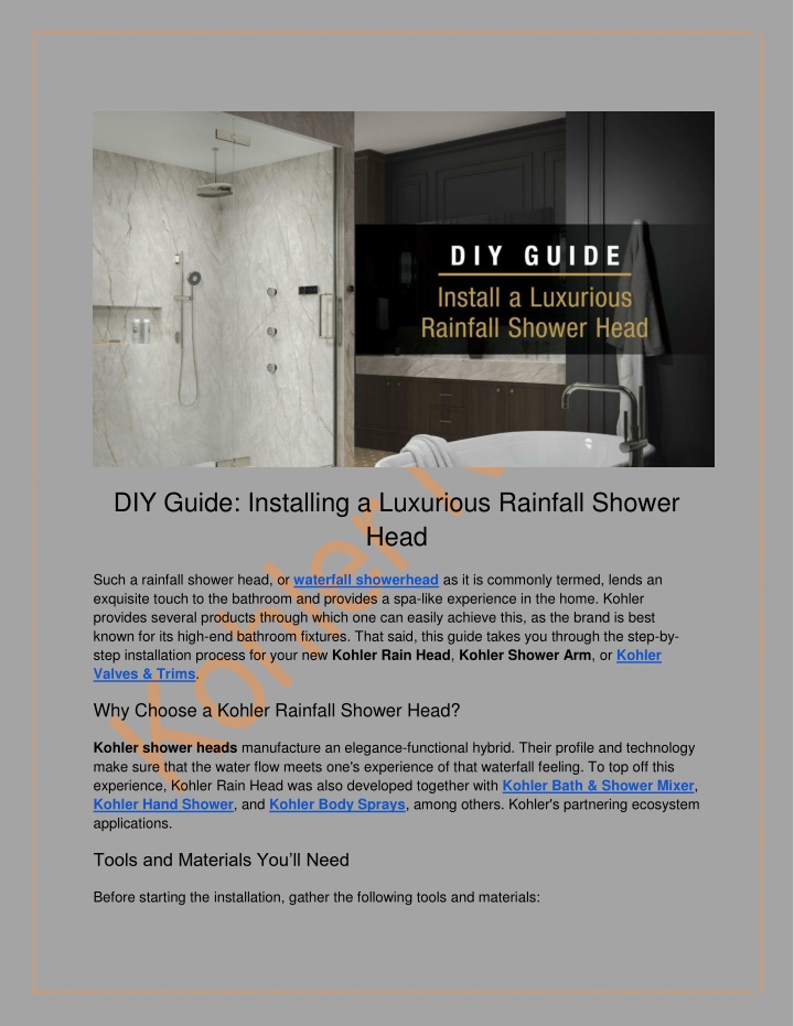 diy guide installing a luxurious rainfall shower