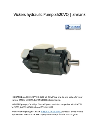 Vickers hydraulic Pump 3520VQ