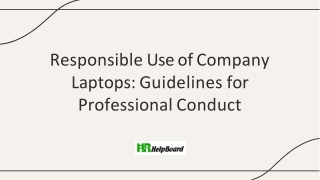 responsible use of company laptops guidelines for professional conduct