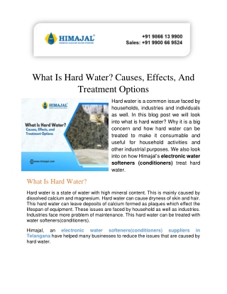What Is Hard Water? Causes, Effects, and Treatment Options - Himajal