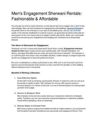 Men's Engagement Sherwani Rentals_ Fashionable & Affordable - Google Docs