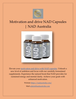 Motivation and drive NAD Capsules