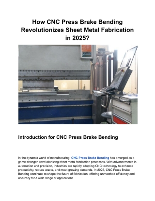 how cnc press brake bending revolutionizes sheet