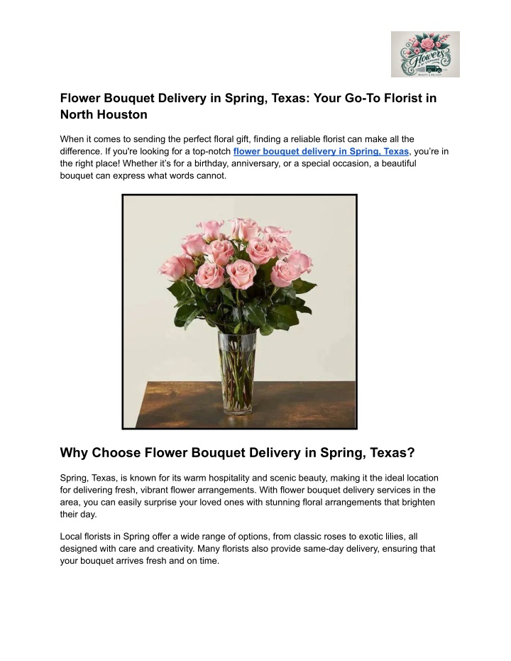 flower bouquet delivery in spring texas your