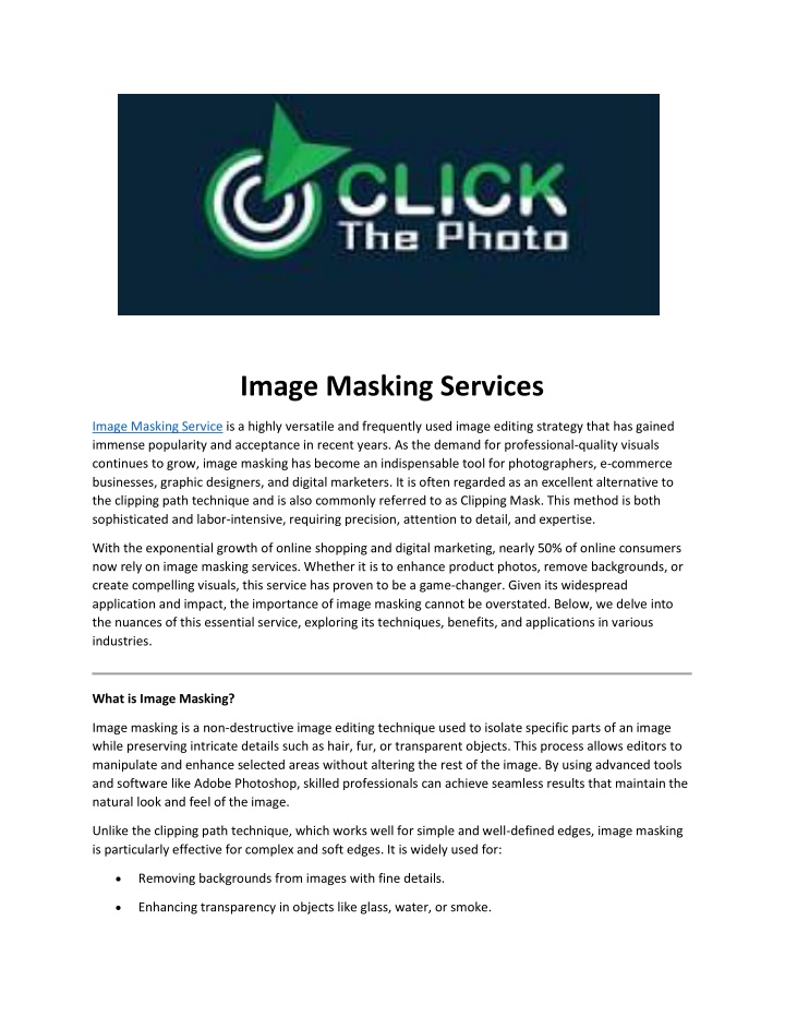 image masking services