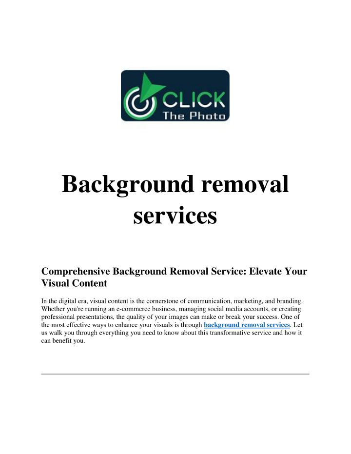 background removal services