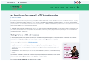 Secure Your Future with a 100% Job Guarantee